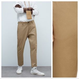NWT. Zara Man Brown Slim Fit Trousers. Size 36